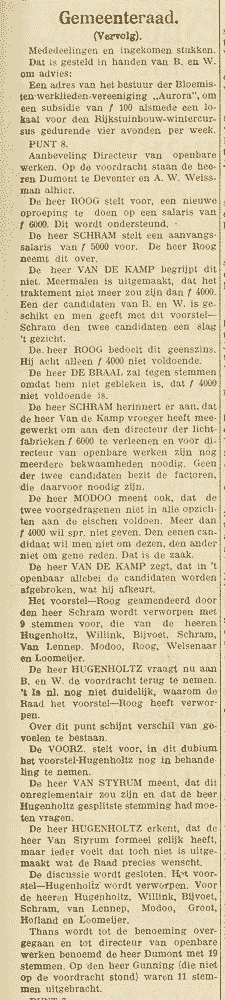 deel 2 gemeenteraadsverslag in Haarlems Dagblad 8 september 1902.