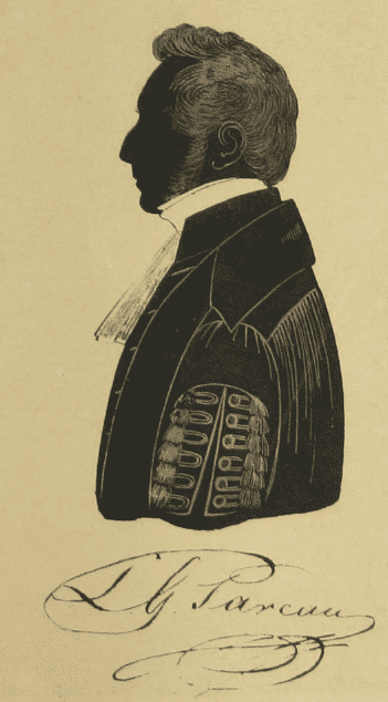Silhouet Louis Gerlach Pareau, datum: schatting 1840 (qua leeftijd). Maker onbekend